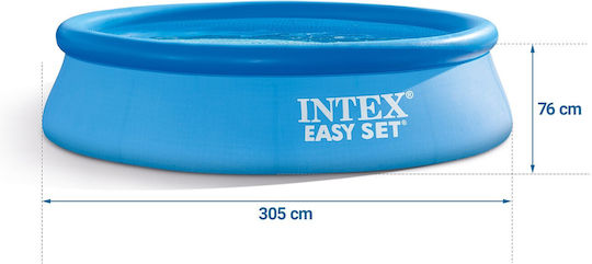 Intex Στρογγυλή Πισίνα PVC 3853lt Φουσκωτή 305x76εκ. Γαλάζια