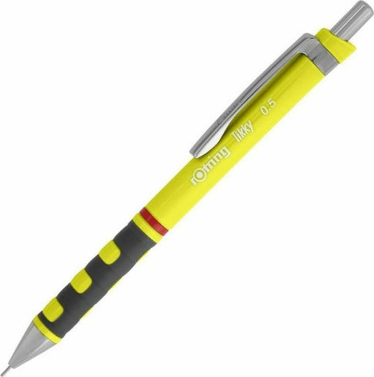 Rotring Tikky Mechanischer Bleistift zum Zeichnen 0.5mm mit Radiergummi Neon Yellow