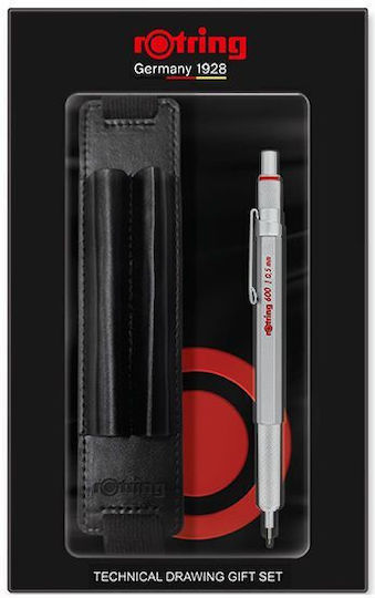 Rotring 600 Mechanical Pencil for Drawing Metallic 1pcs Silver