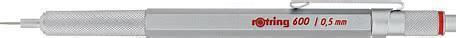 Rotring 600 Mechanical Pencil for Drawing Metallic 1pcs Silver