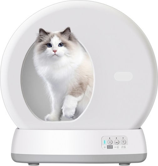 UBPet C10 Котешка Тоалетна Само Почистваща Бяла Дължина 55.5 x Ширина 52 x Височина 53см