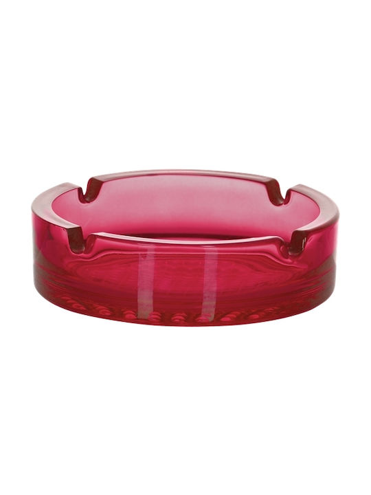 Uniglass Glass Cigarette Ashtray Red