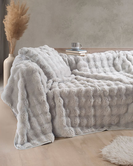 Rythmos Rabbit Armchair Fur Throw 180x160cm Brown