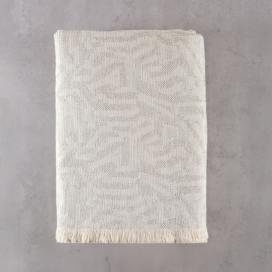 Rythmos Melie Ριχτάρι Τριθέσιου Καναπέ Chenille 180x280εκ. Μπεζ