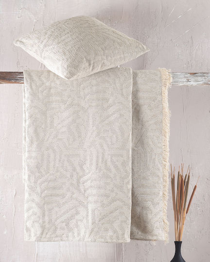 Rythmos Melie Ριχτάρι Τριθέσιου Καναπέ Chenille 180x280εκ. Μπεζ