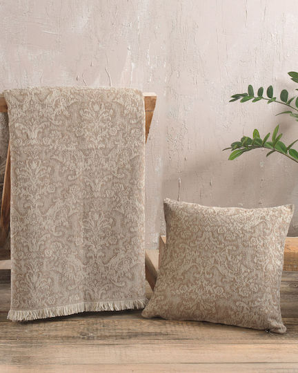 Rythmos Bianco Throws & Couch Blankets Four-Seater Sofa Throw Chenille 180x330cm White