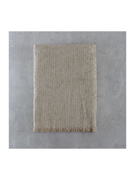 Rythmos Hansel Three-Seater Sofa Throw Chenille 180x280cm Light Beige 117-177-3022