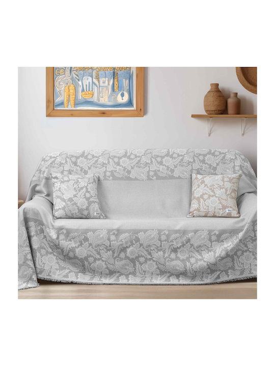 Madi Velrion Dreisitzer-Sofa Wurf 170x300cm Grau