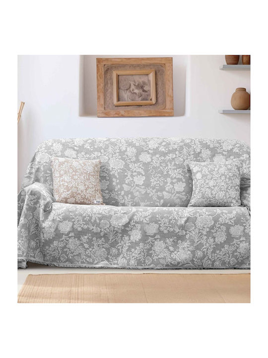 Madi Sofima Dreisitzer-Sofa Wurf 170x300cm Grau