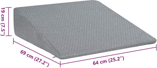 vidaXL Pernă Wedge cu Memory Foam 69x64x19cm în culoare Gri 42020205