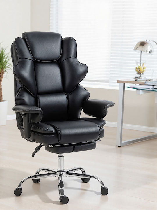 HomCom HomCom Bürostuhl Mit Einstellbaren Armen Schwarz Pu Leder