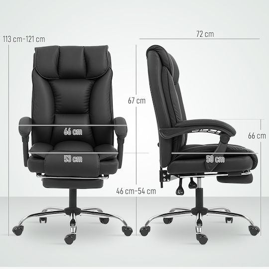HomCom Office Chair with Adjustable Arms Black