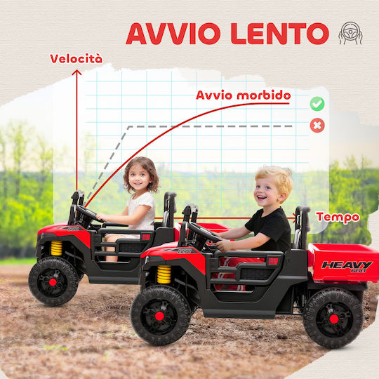 Electric Two Seater Car with Remote Control 12 Volt Red