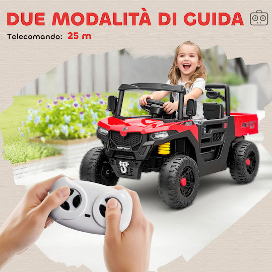 Electric Two Seater Car with Remote Control 12 Volt Red