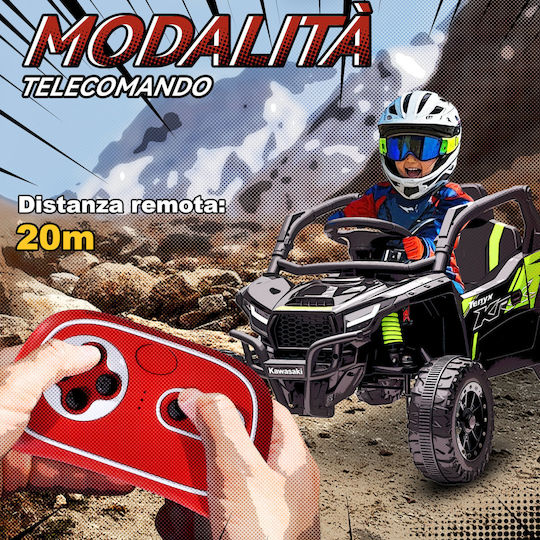 Kawasaki Buggy Cu Un Loc Cu Telecomandă Licențiat 12 Volți Negru