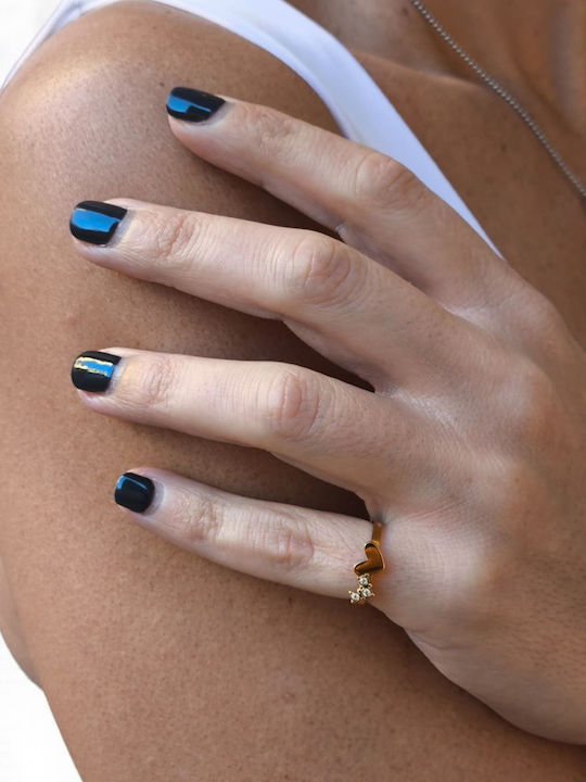 Chevalier Ring made of Steel Gold Plated