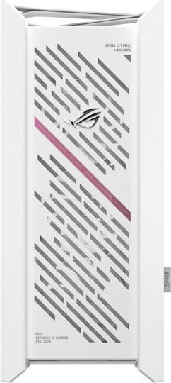Asus ROG Strix Helios II Gaming Midi Tower Κουτί Υπολογιστή με Πλαϊνό Παράθυρο και RGB Φωτισμό Λευκό