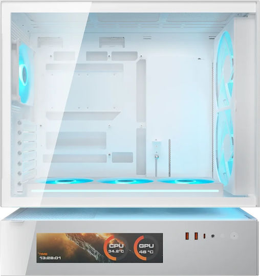 Cougar CFV235 Mesh Vision Gaming Midi Tower Κουτί Υπολογιστή με RGB Φωτισμό Λευκό