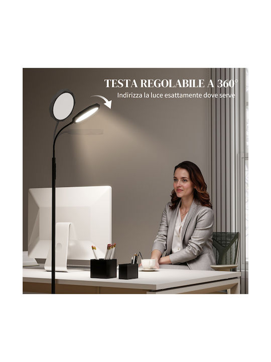 HomCom Floor Lamp H166cm. Black