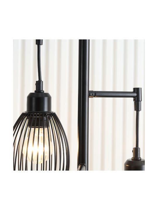 HomCom Floor Lamp H170.5xW30cm. with Socket for Bulb E27 Black