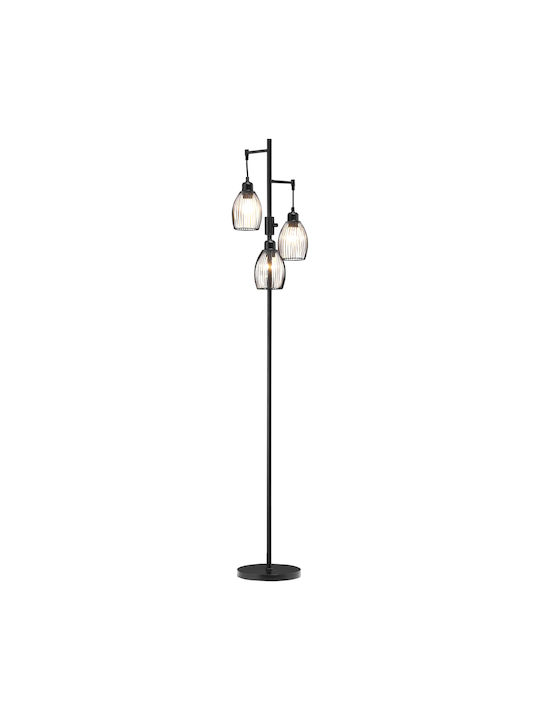 HomCom Floor Lamp H170.5xW30cm. with Socket for Bulb E27 Black