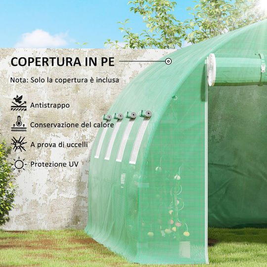 Outsunny 845-382V10GN Greenhouse Tunnel 4x3x2m