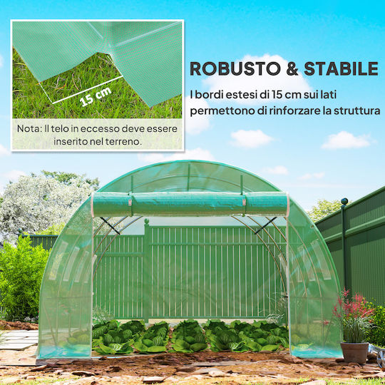 Outsunny 845-382V10GN Greenhouse Tunnel 4x3x2m