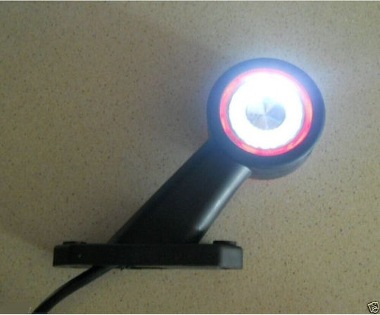 Led Къса Светлина За Странична Позиция Червено Бяло 12v 24v Тип Рог Дясна Horpol