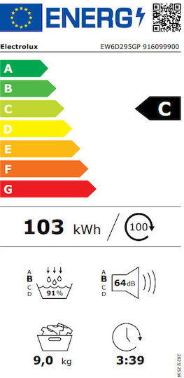 Electrolux EW6D295GP Wäschetrockner 9kg mit Wärmepumpe