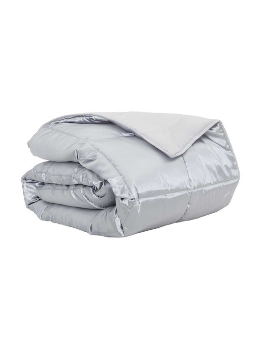vidaXL Duvet Cover Queen 220x260 Silver