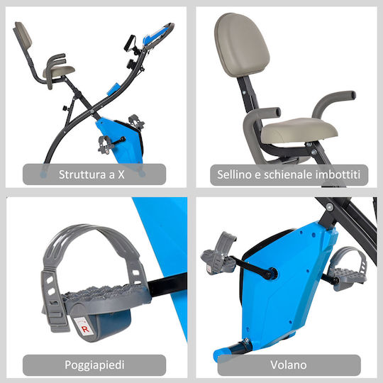 HomCom Xbike Αναδιπλούμενο Ποδήλατο Spinning Μαγνητικό