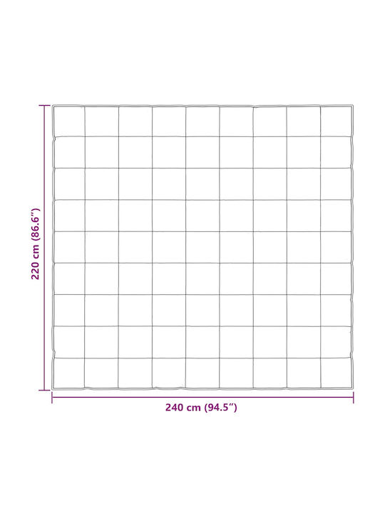 vidaXL Bettbezug Übergröße 220x240 Silver