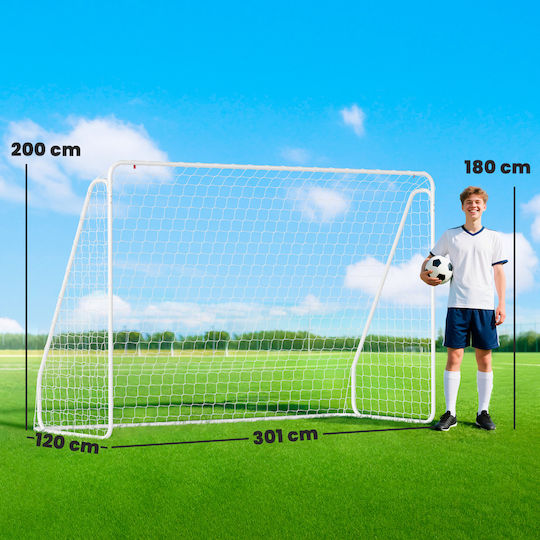 Games & Training Durable UV Resistant Ground Anchors Football Goal 301x120x200cm