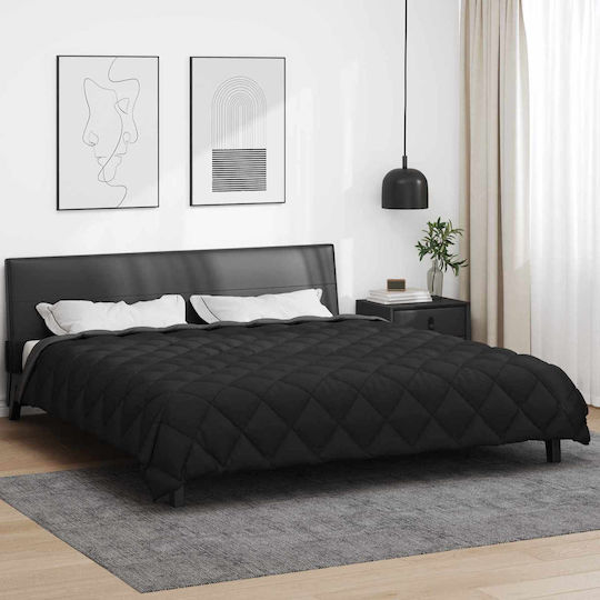 vidaXL Husă de Pilotă Super Dublă 220x200 Black, Anthracite