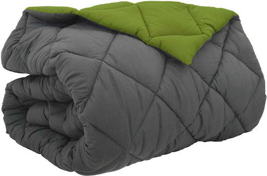 vidaXL Duvet Cover Super King 220x200 Green Charcoal