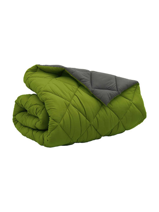 vidaXL Duvet Cover Double 200x240 Green, Anthracite