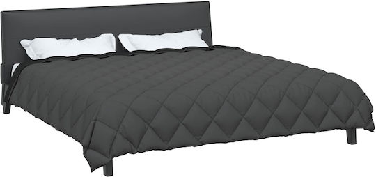 vidaXL Duvet Cover Queen 220x240 Black, Anthracite