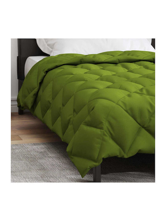 vidaXL Плик за Завивка Единичен 140x200 Зелен