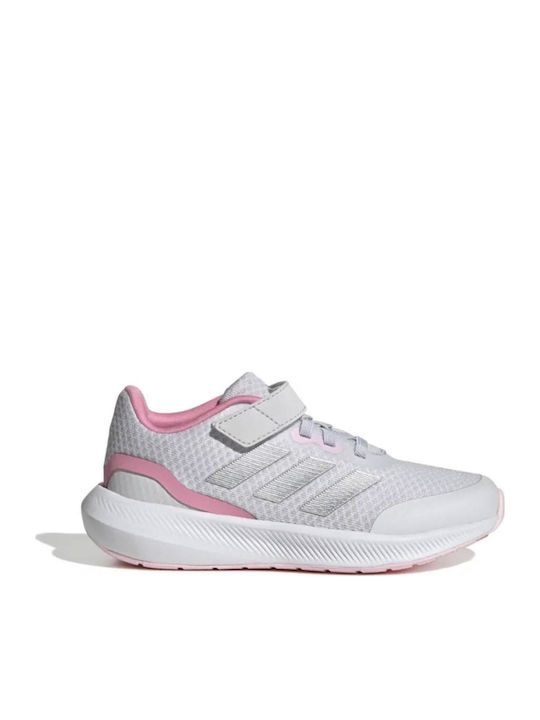 Runfalcon 3.0 K Kids Sports Shoes Running with Laces Dash Grey / Silver Metallic / Bliss Pink