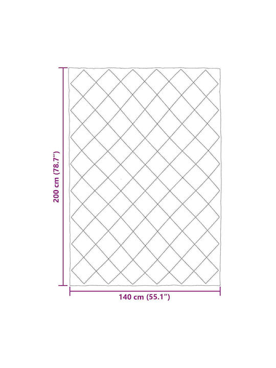 vidaXL Плик за Завивка Единичен 140x200 Зелен