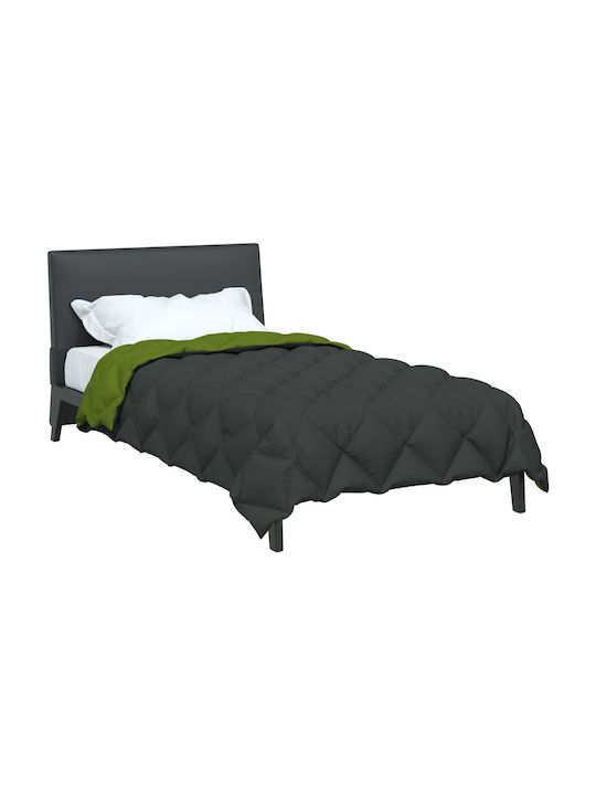 vidaXL Bettbezug Einzelbett 135x200 Green, Anthracite