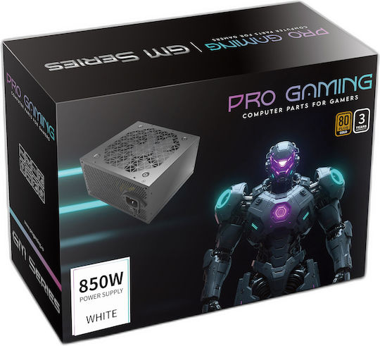 ProGaming 850W Бял Компютърно захранване Пълен модул 80 Plus Gold (PGPSU850G3)