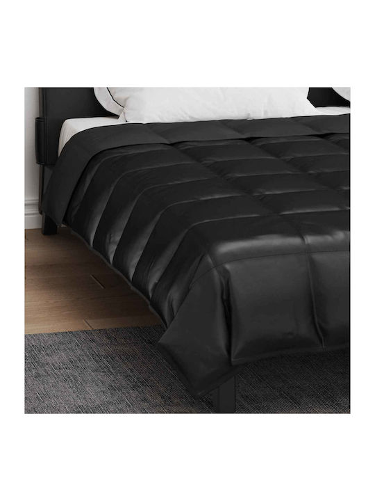 vidaXL Одеяло Кинг сайз 220x200см. Черно