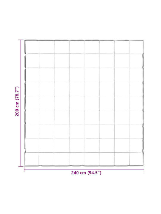vidaXL Double Blanket 200x240cm Black