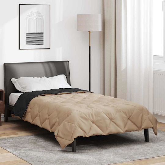 vidaXL Sofa Blanket 135x200cm Black, Tan
