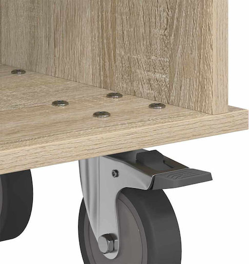 TV Stand with Wheels Sonoma Oak M68.5xD35xH35cm