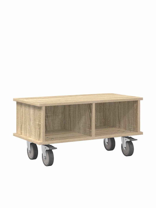 TV-Ständer mit Räder Sonoma Eiche M68.5xTiefe35xHöhe35cm