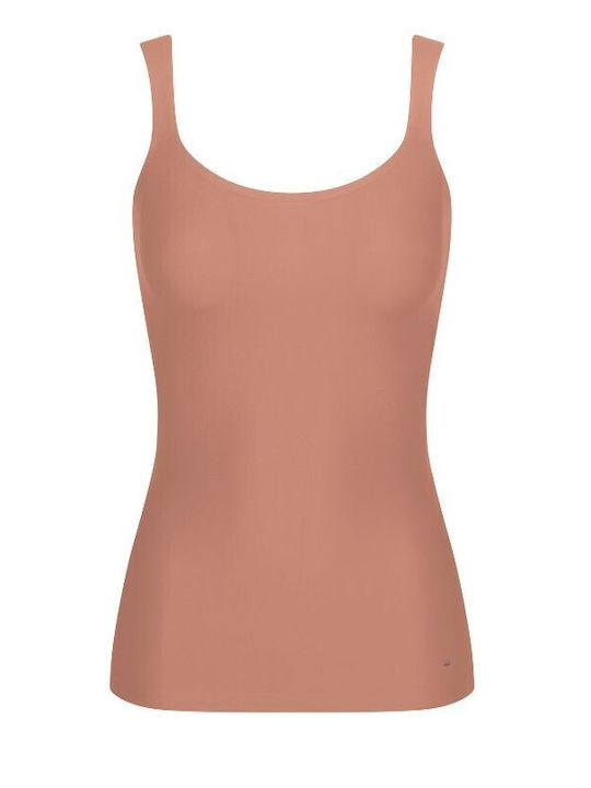 Women's T-Shirt with Spaghetti Strap Beige