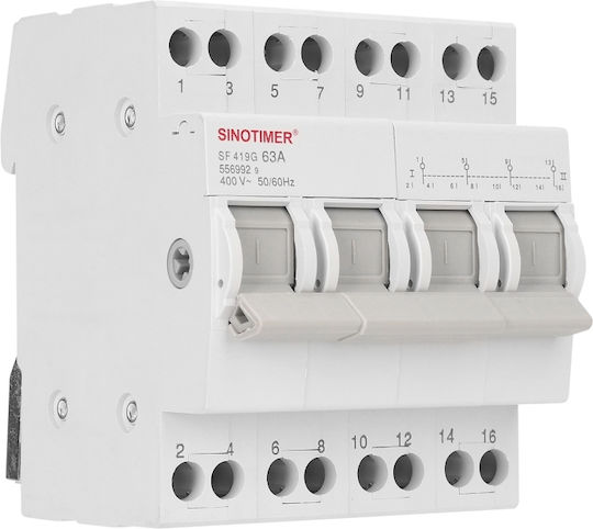 Sinotimer Tetrapolar Buton de comutare cu releu 400V 63A