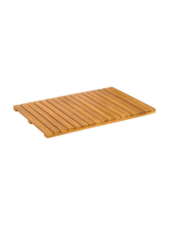 vidaXL Non-Slip Bath Mat Wooden 42025254 Coffee 60x40cm